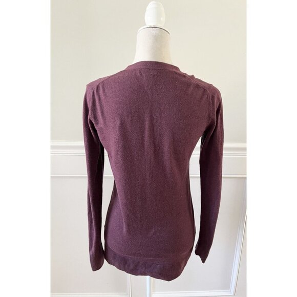 Old Navy S Maroon Button-Front Longline Cardigan With Pockets - Picture 3 of 5